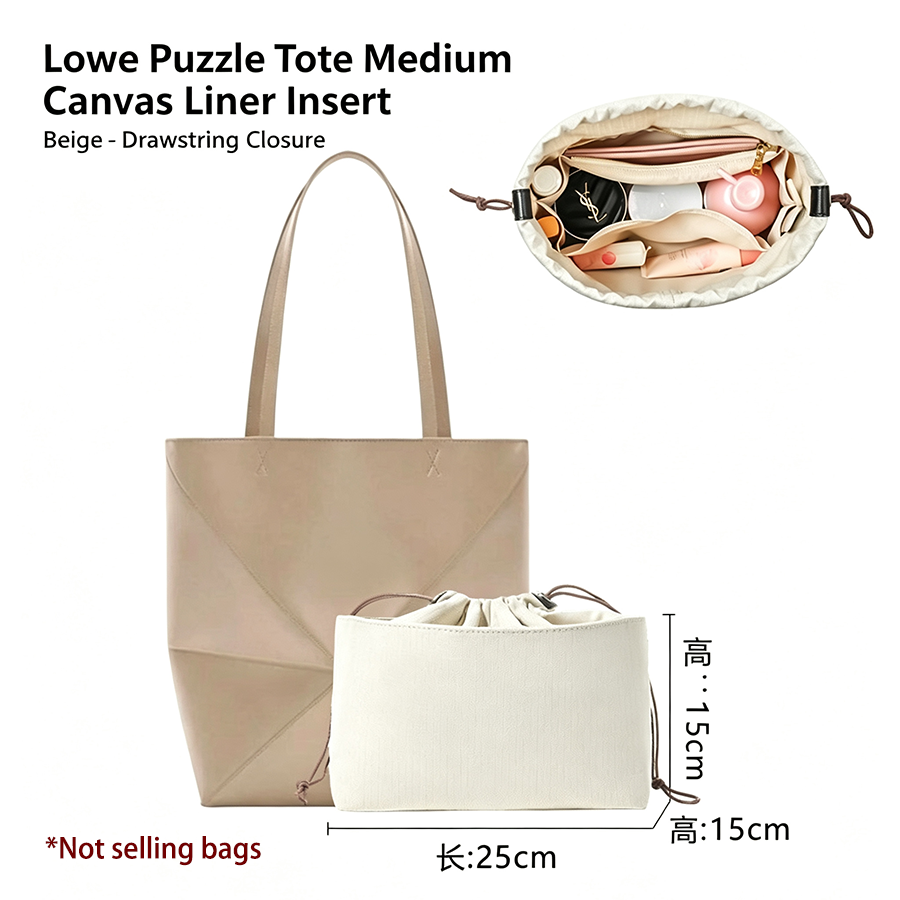 Women'S Accessories Loewe - Zipper Felt Bag Organizer Insert For