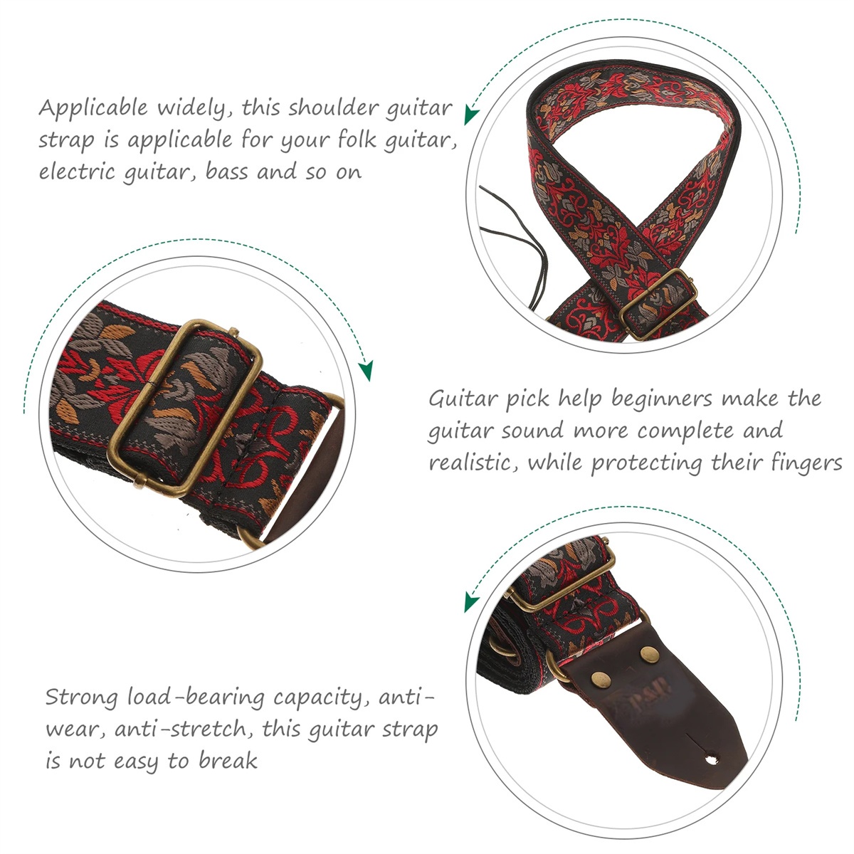 Miwayer Embroidered Guitar Str - Women Electronic Accessories recension och pris