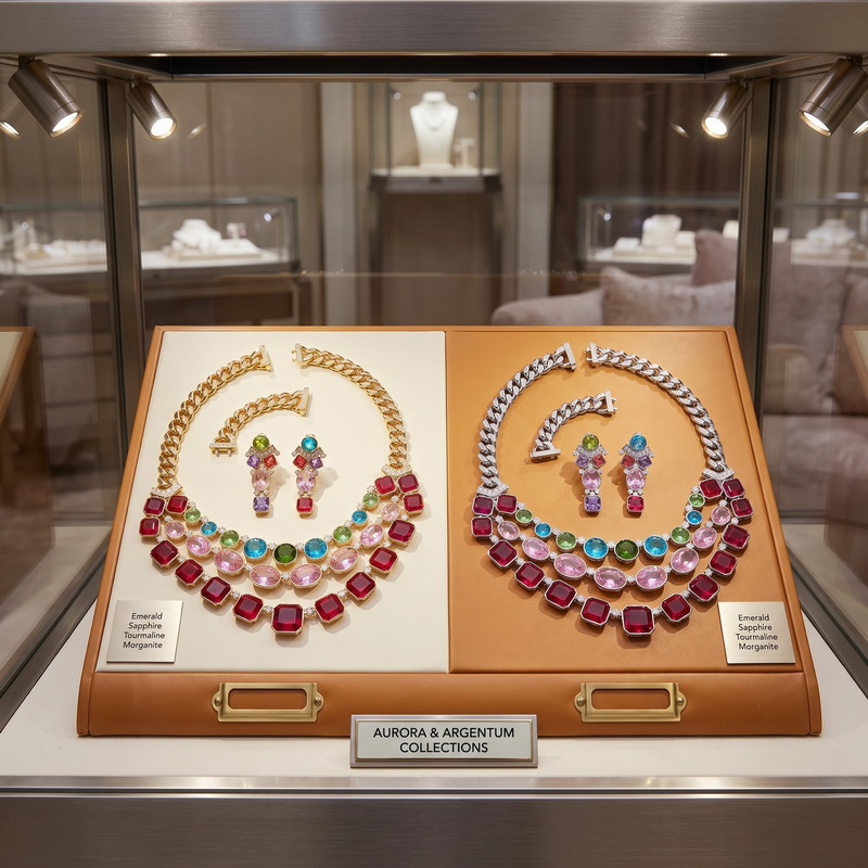 Europe America Style Earrings  - Layered Necklace Set recension och pris