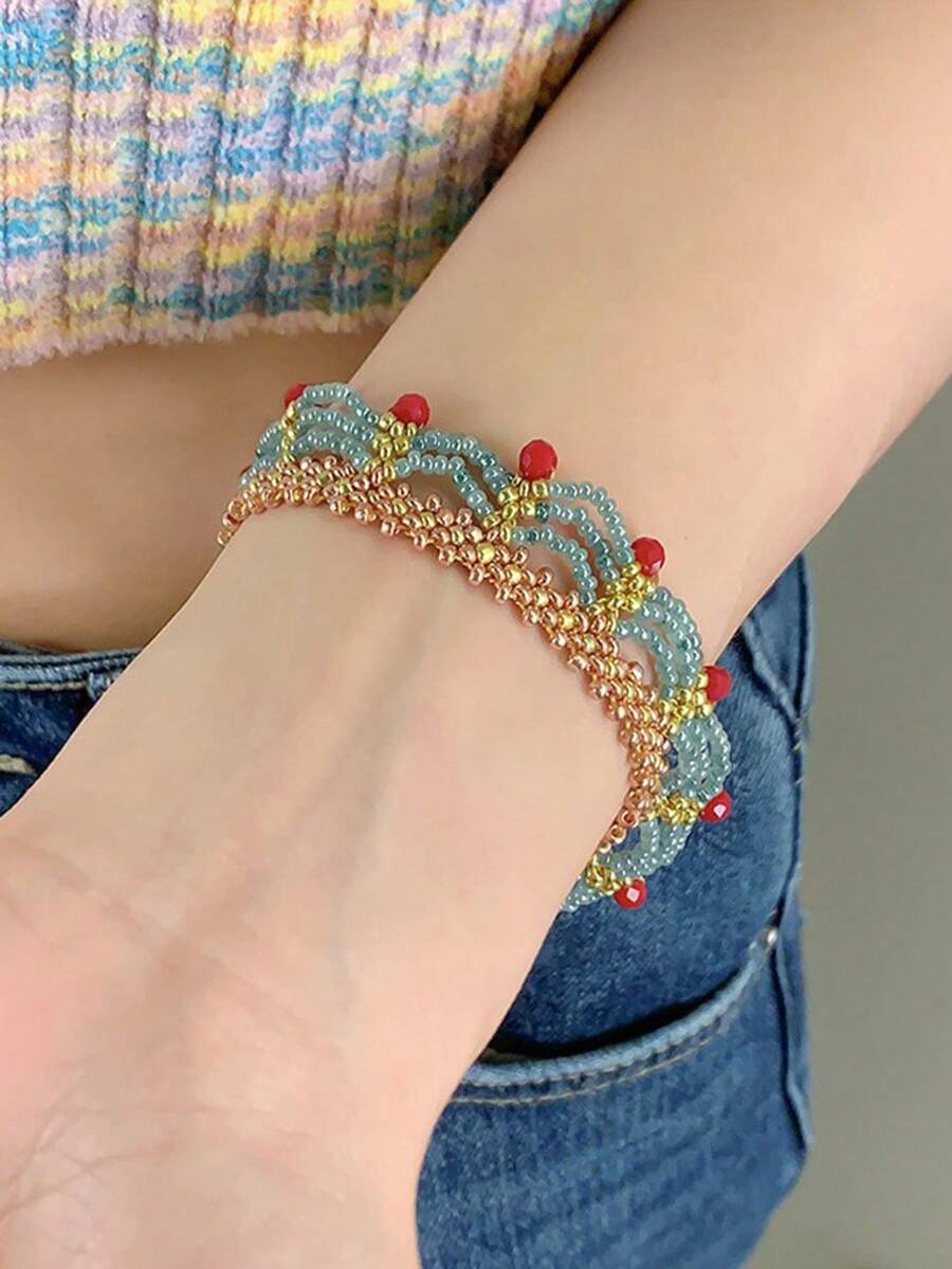 Handmade Multi-Layer Beaded Br - Layered Necklace Set recension och pris