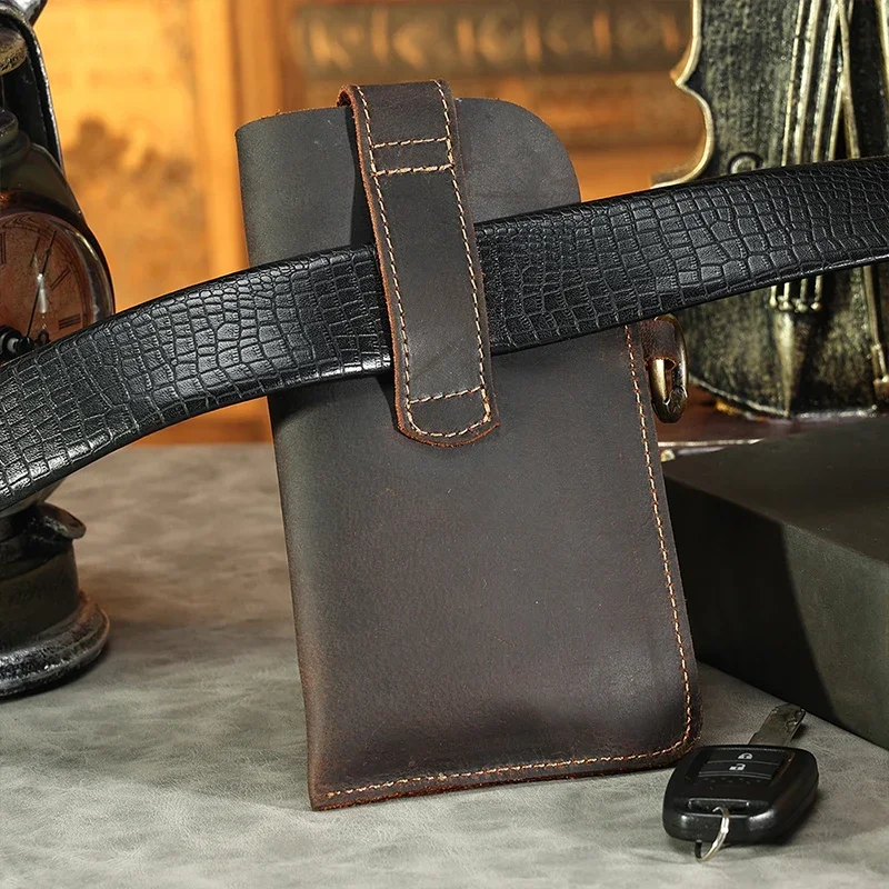 Mens Genuine Leather Waist Bag - Women Electronic Accessories recension och pris