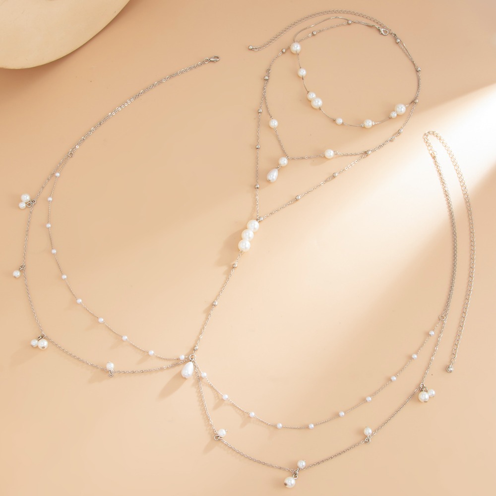Multi Layer Imitation Pearl Ne - Layered Necklace Set recension och pris